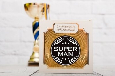 Шоколадная медаль Super man